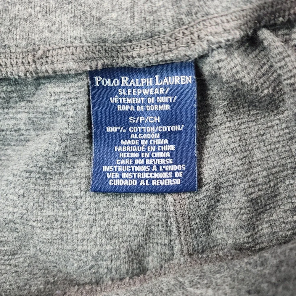 Polo Ralph Lauren Waffle Knit Pajama Pants Men's S Gray Cotton Pony Lounge